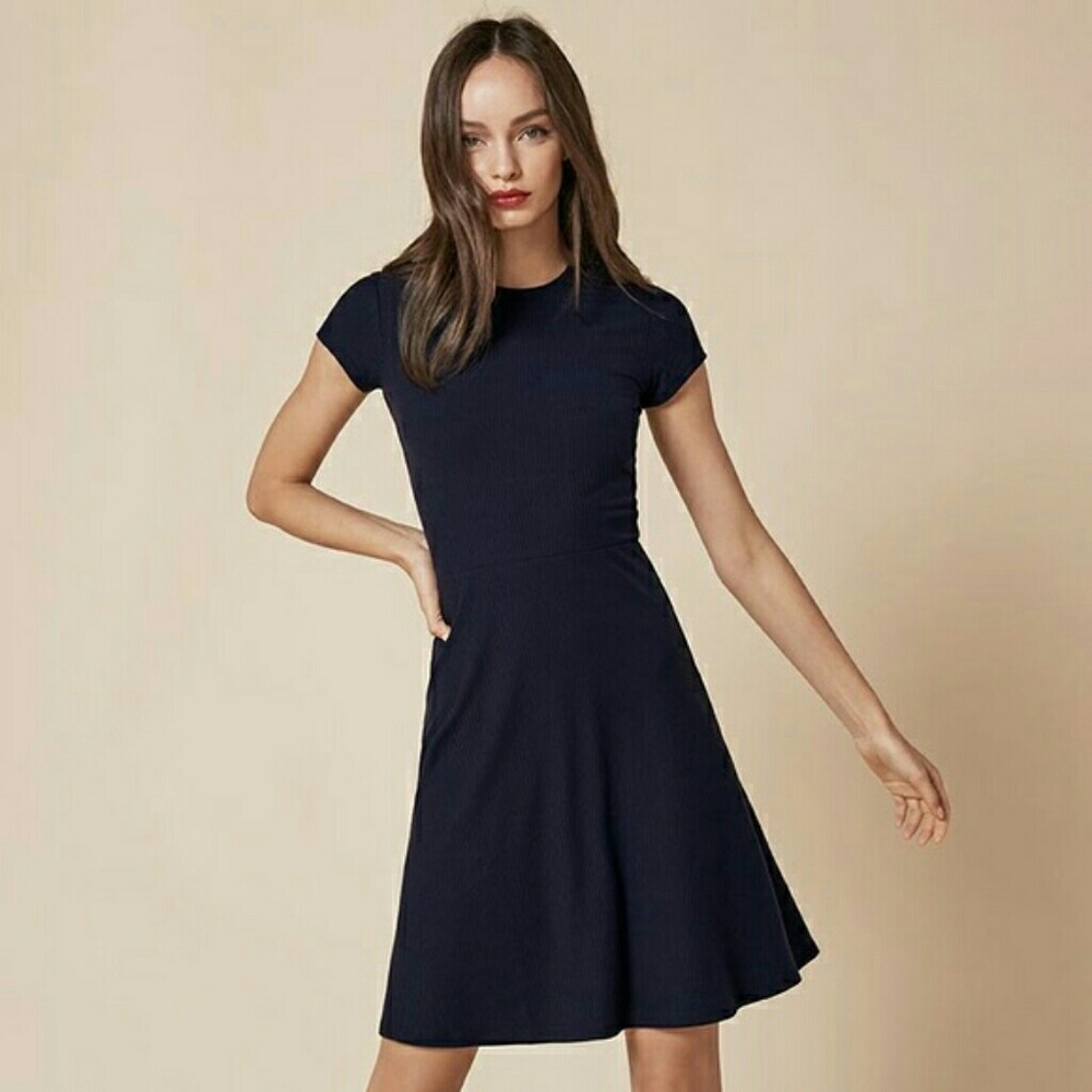 Reformation Ally dress navy blue small
